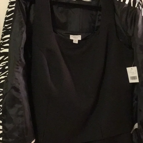 NWT,LIZ CLAIBORNE WOMAN,Sz20,3pieceZebra printjacket,Cotton,Sleeveless top,skirt - Picture 5 of 12